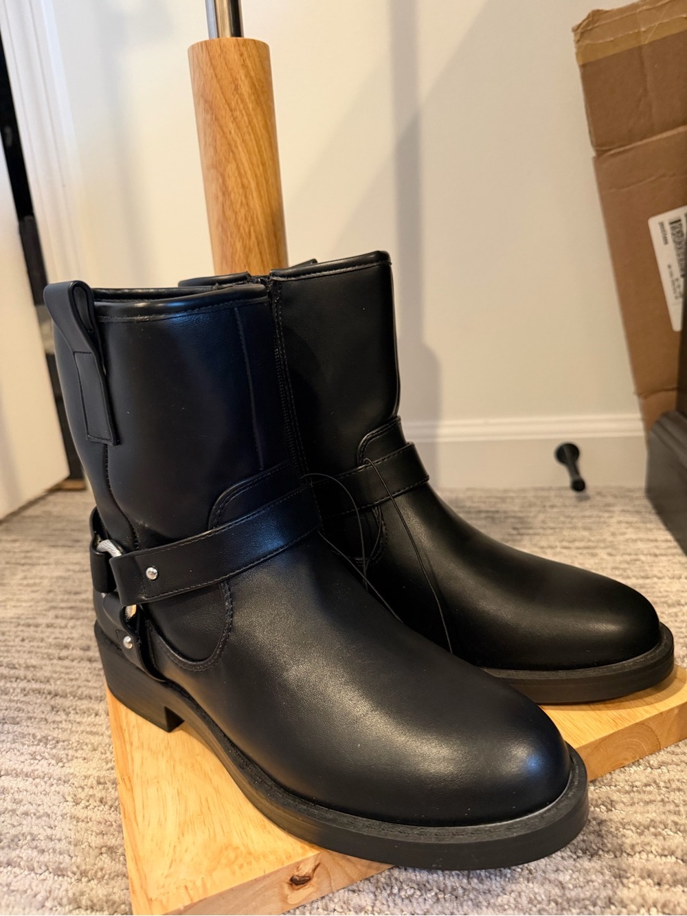 Dolce Vita Black Leather Harness Boots